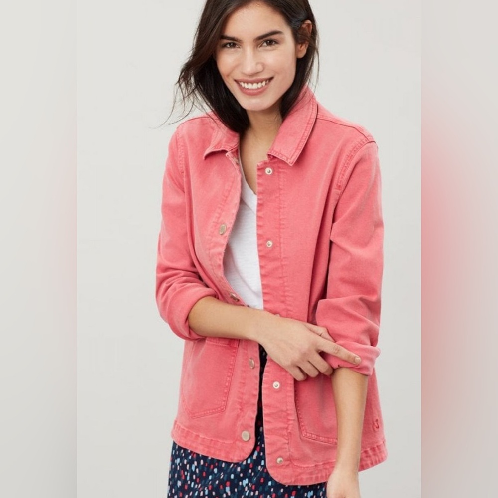 Joules Imogen Denim Jacket - Rose - Size 12